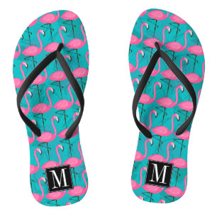 Helderheid Flamingo patroon   Voeg je Initiaal toe Teenslippers