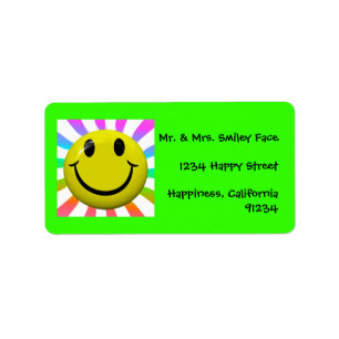 Helderheid Happy Face Labels
