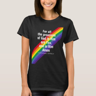 Helderheid in de Inspirerend bijbel van regenboog T-shirt