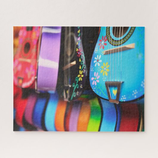 Helderheid in muziekgitaren legpuzzel (Horizontaal)