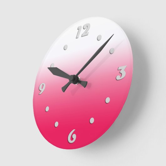 Helderheid in zomerrood en witte gradiëntkleur ronde klok (Hoek)