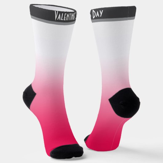 Helderheid in zomerrood en witte gradiëntkleur sokken (Gebogen)