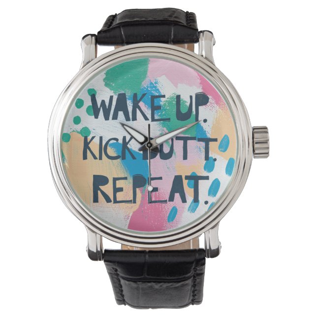 Helderheid IV | Wake Up Kick Butt Herhalen Horloge (Voorkant)