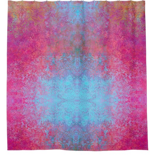 Helderheid magenta Sunset Abstract Acrylzuur Douchegordijn (Voorkant)