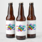 Helderheid met de regenboogvlinder bier etiket (Flessen)