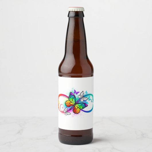 Helderheid met de regenboogvlinder bier etiket (Voorkant)