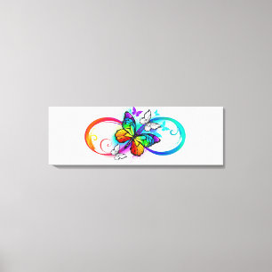 Helderheid met de regenboogvlinder canvas afdruk