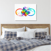Helderheid met de regenboogvlinder canvas afdruk (Insitu (Slaapkamer))