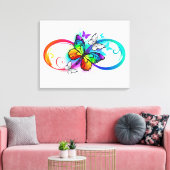 Helderheid met de regenboogvlinder canvas afdruk (Insitu (Woonkamer))
