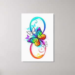 Helderheid met de regenboogvlinder canvas afdruk