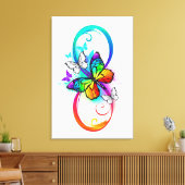 Helderheid met de regenboogvlinder canvas afdruk (Insitu (Woonkamer))