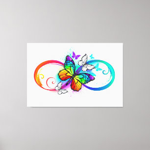 Helderheid met de regenboogvlinder canvas afdruk