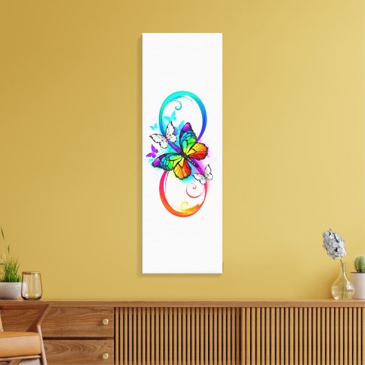 Helderheid met de regenboogvlinder canvas afdruk (Insitu (Woonkamer))