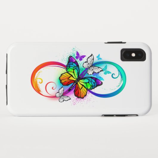 Helderheid met de regenboogvlinder Case-Mate iPhone case (Achterkant (horizontaal))
