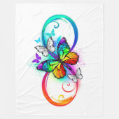 Helderheid met de regenboogvlinder fleece deken (Voorkant)