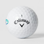 Helderheid met de regenboogvlinder golfballen (Logo)