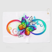 Helderheid met de regenboogvlinder golfhanddoek (Horizontaal)