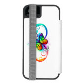 Helderheid met de regenboogvlinder incipio iPhone portemonnee hoesje (Agenda Achterkant)