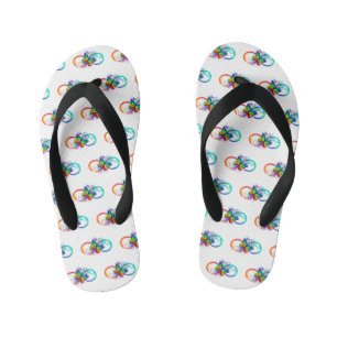 Helderheid met de regenboogvlinder kinder teenslippers