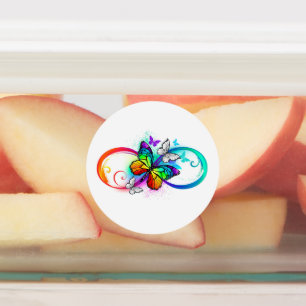 Helderheid met de regenboogvlinder labels