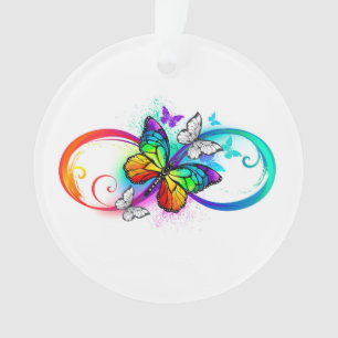 Helderheid met de regenboogvlinder ornament