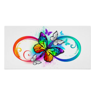 Helderheid met de regenboogvlinder perfect poster