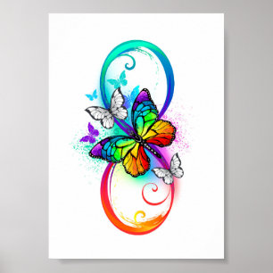 Helderheid met de regenboogvlinder poster