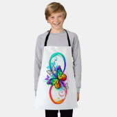 Helderheid met de regenboogvlinder schort (Gedragen)