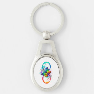 Helderheid met de regenboogvlinder sleutelhanger