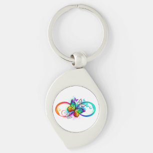 Helderheid met de regenboogvlinder sleutelhanger