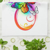 Helderheid met de regenboogvlinder theedoek (Gevouwen)