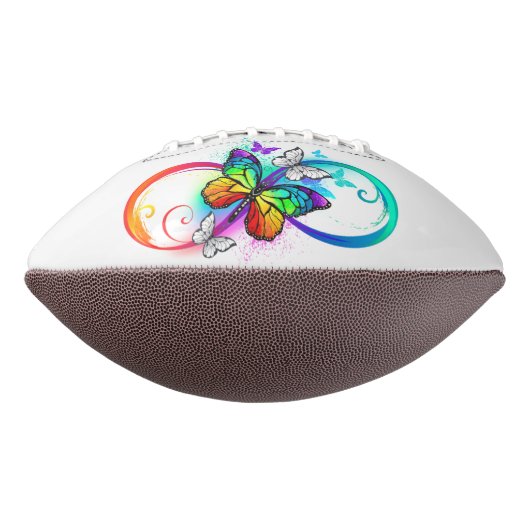 Helderheid met regenboogvlinder american football (Gedraaid 270)