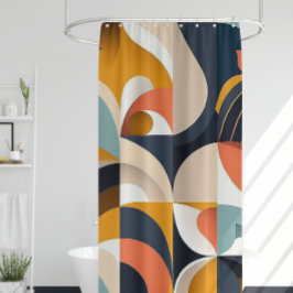 Helderheid Mid Century Modern Douchegordijn