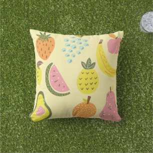 Helderheid modern tropisch fruit buitenkussen