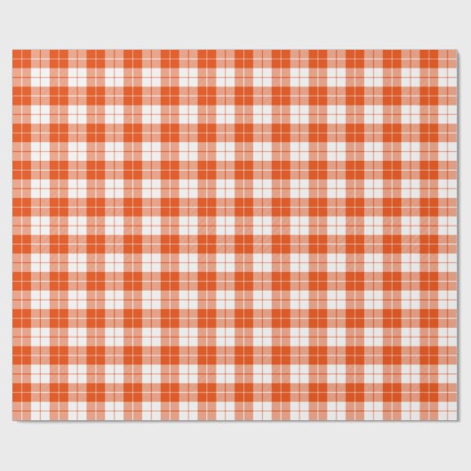 Helderheid Oranje en wit patroonpatroon Cadeaupapier (Vlak)