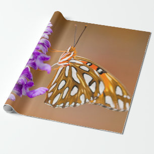 Helderheid Oranje Golfvlindervlinder Cadeaupapier