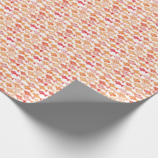 Helderheid Oranje Waterverf vispatroon Cadeaupapier (Hoek)