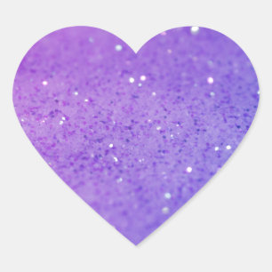 Helderheid Paarse glitter - Zittig, spaarpels Hart Sticker
