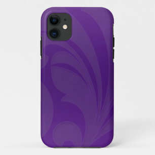 Helderheid Paarse Vlourish iPhone 11 Hoesje