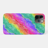 Helderheid regenboog en goudfaux glitter Agate Case-Mate iPhone Case (Achterkant (horizontaal))