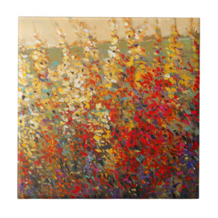 Helderheid van de lentestbloemen tegeltje