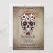 Helderheid van het halloween Party over de schedel Kaart (Voorkant)