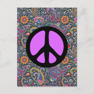 Helderheid van Paisley op Flat Black Briefkaart