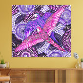 Helderheid van papegaaien canvas afdruk (Insitu (Woonkamer))