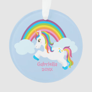 Helderheid van regenboogunicorn ornament