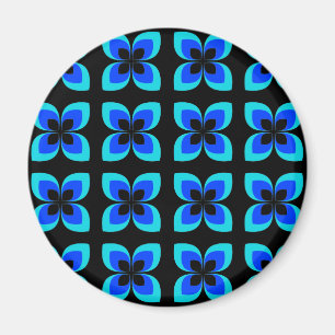 Helderheid van twee tinten blauw ventilatorpatroon magneet