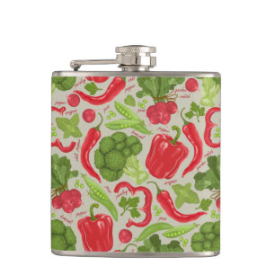 Helderheid van verse groenten heupfles