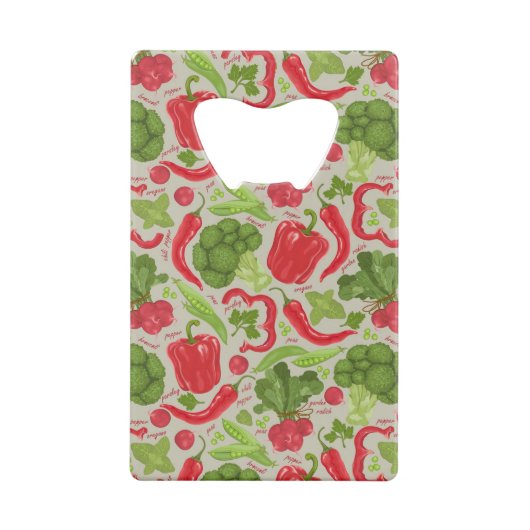 Helderheid van verse groenten kredietkaart flessenopener (Achterkant)