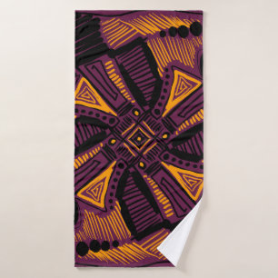 Helderheid vierkant ornament. Lijnen, vlekken, doe Badhanddoek