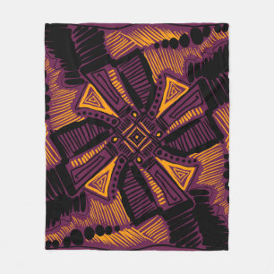 Helderheid vierkant ornament. Lijnen, vlekken, doe Fleece Deken